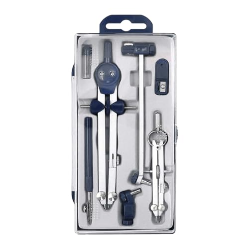 HYffUUOP Geometry Compass Set,Metal Drafting Tools Kit with Adjusting Wheel and Extension Beam Math Compass for Students,Engineers & Architects