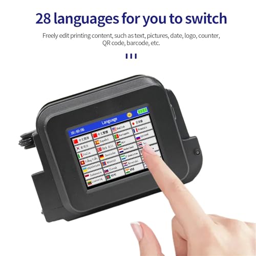 SHIHUANI 12.7mm Portable Mini Inkjet Printer with Fast Dry Ink for Logo Expire Date QR Barcode(Without Ink,AU)
