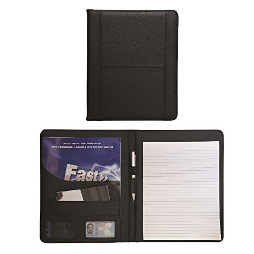 Debco SL8206 PVC Notebook Padfolio - Black - 12 Pack