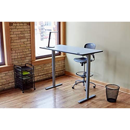 Safco Onyx Rolling File Cart with Large File Drawer and 2 Supply Drawers, Fits Letter-Size Hanging Folders, Durable Steel Construction