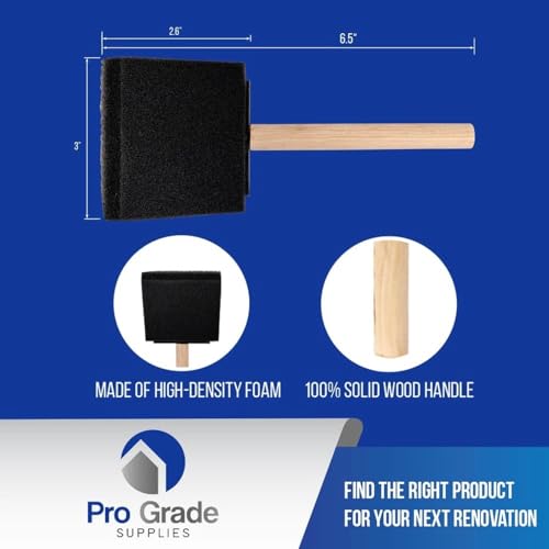 FIXED UP FINDS for Pro Grade- Foam Brushes- 3 Inch- 36 Piece Poly Foam Brush Set