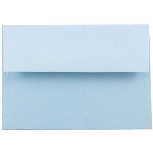 JAM PAPER A7 Premium Invitation Envelopes - 5 1/4 x 7 1/4 - Pastel Baby Blue - Bulk 250/Box