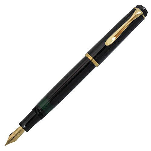 Pelikan M200 Fountain Pen, Medium, Medium Point, Black, Classic