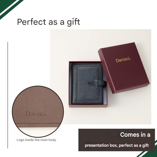 Raymay Fujii DM1371E Da Vinci Roma Mini Memo Holder Genuine Leather A7 Dark Brown