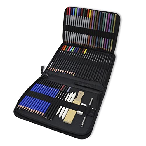 ZYQHMY 72-Piece Color Sketch Pencil Drawing Set Drawing Art Supplies Colored Pencil Set With Art Supplies Adult Full Set