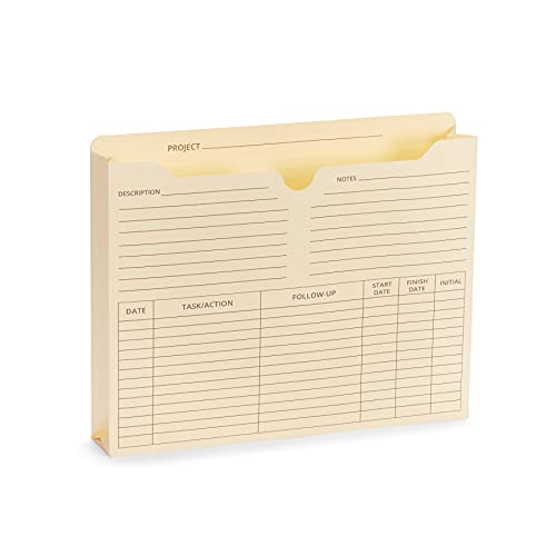 Blue Summit Supplies 50 Project File Folders, Letter Size, Pocket, Manila