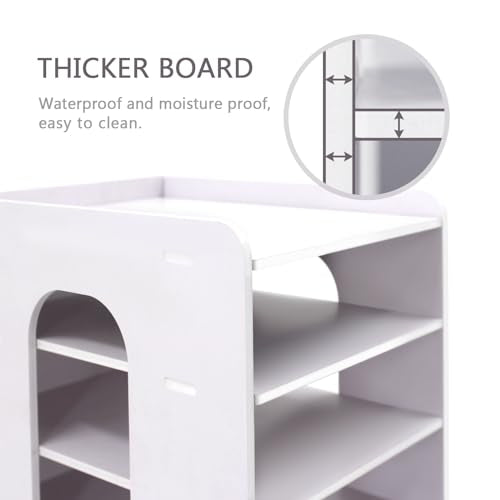 SONGWAY Mail Sorter Organizer Countertop - 7 Tier Desktop Mail Organizer, Letter & Bills Organizer for Desk, Small File & Accessories Storage
