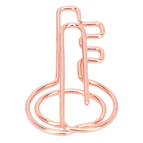 100Pcs Decorative Metal Paper Clips Key Shape Bookmark Clips