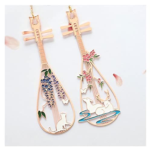 Bookmark Metal Bookmark Classical Chinese Style Gifts Souvenirs Ancient Style Gifts for Students 19 Types Metal Bookmark (Color : 4) (16)