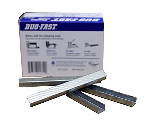 Duo-Fast 5010D - 5/16-Inch x 20 Gauge Divergent Staples | Galvanized Wide Crown Staples | Heavy Duty | Divergent Pont | (1 Pack)