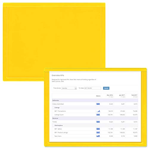 StoreSMART - Yellow Document Frame (Window) - Letter-Size Pages - 100-Pack - R282PQY-100