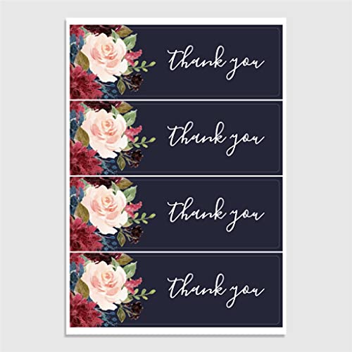 MVNOIRE "Thank You for Supporting My Small Business Seal Sticker Gift Flower Wrap Decoration
