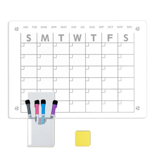 Magnetic Calendar Fridge Planning Whiteboard Dry Erase Calendar