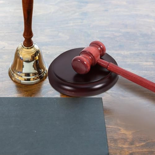 Wooden Judge Gavel Auction Hammer Kit with Base, Portable Court Hammer for Lawyer & Auction Use Auction Hammer