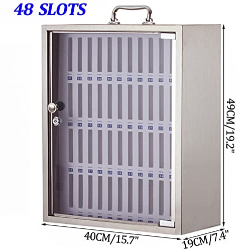 Dntum Mobile Stand,Locker Shelves,Cell Phone Lock Box,Wall Mount Storage Box,Phone Holder Cabinet Storage Box,Phone Cabinet,Storage Box,Metallic48Slots