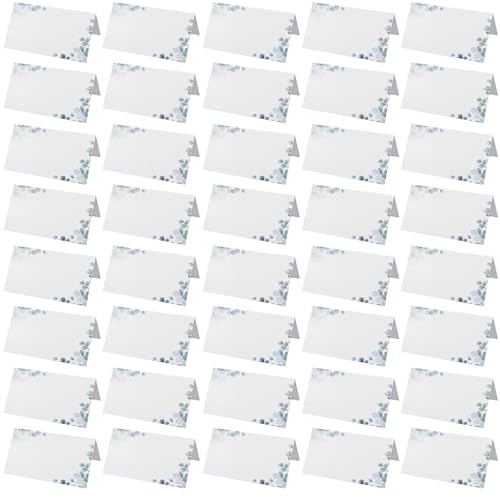 Name Tent Table Cards 200Pcs Printable Place Cards with Eucalyptus Print Name Cards for Table Setting Wedding Party Event Seating Arrangement Decor