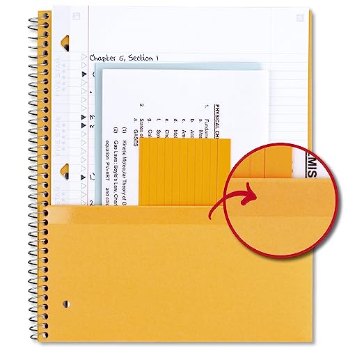 Five Star Spiral Notebook + Study App, 6 Pack, 5 Subject, College Ruled Paper, Fights Ink Bleed, Water Resistant Cover, 8-1/2" x 11", 200 Sheets, Assorted Colors (73793)