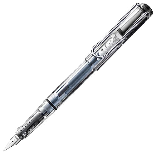 LAMY safari vista - Fountain Pen with ergonomic grip & polished steel nib in size M - ideal for any Writing & Calligraphy - including LAMY T 10 blue cartridge - Right-Handed