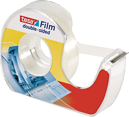 Tesa Double-Sided Adhesive Photo Film Tape in Dispenser 12 mm x 7.5 m Pack of 10
