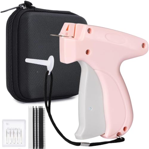 AbriMshCalme Premium Tagging Gun Kit Stitch Clothing tag Clothes Micro Tool Tags Sewing Machine Fasteners Price Needle Tagger Stapler Guns Black Stitcher Fabric Quick