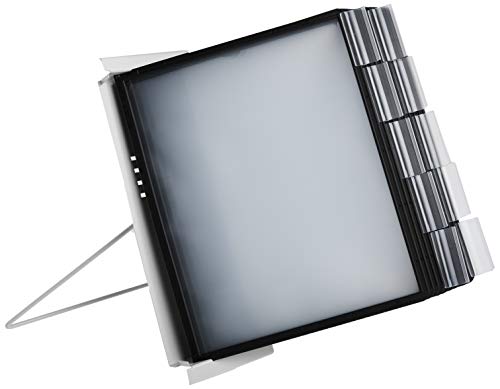 Durable Desktop Reference System 10 Double-Sided Panel, Black, Letter Size