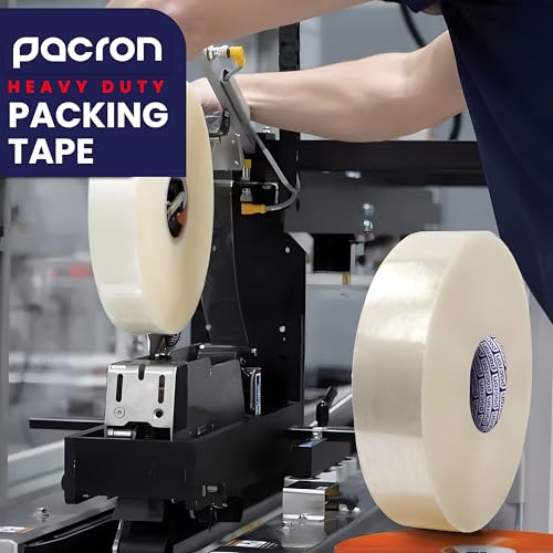 Machine Length Packing Tape | 1.88" x 1000 Yards, 6 Rolls, 2 Mil | Heavy-Duty Clear Packaging Tape for Shipping, Box Sealing & Industrial Packing | Strong Adhesion & Tear-Resistant Design