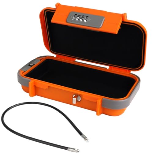 Portable Box for Dorm Beach Hotel Home Safe Box 4 Digit Combination Security Case with Removable Wire Rope Portable Safe