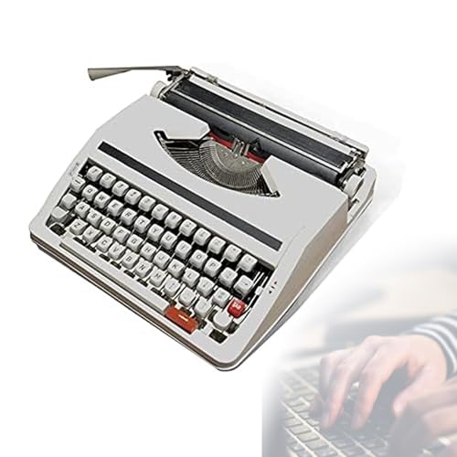 AMQYDT Old Fashioned Typewriter, Classic Manual Typewriter, Antique Typewriting Machine, Manual Typewriter for Writing, Letters and Vintage Collectible Present, Nostalgic Writing Experience