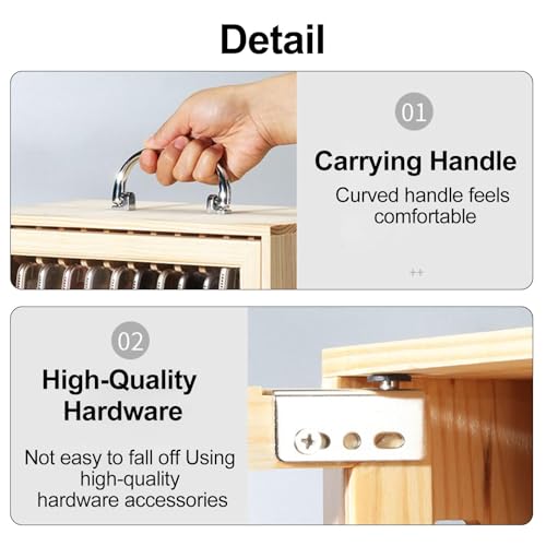 WLYMQFC Cell Phone Holder Classroom, Cell Phone Lock Box 24/36/48/60 Slots Wooden Cell Phone Storage Cabinet Pocket Chart, Wood Cell Phone Locker For Classroom for Classroom with Lock for School Offic