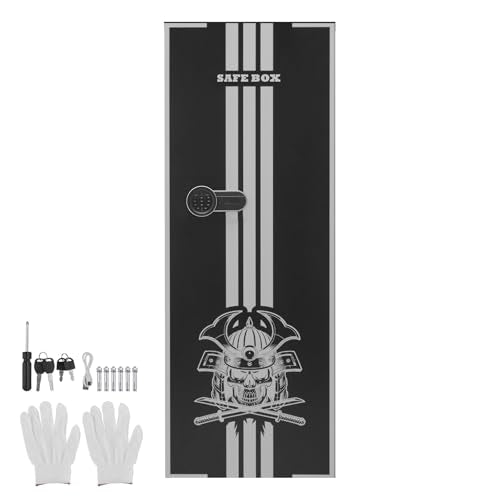 VEVOR 4 Gun Safe, Long Gun Cabinet for Rifles and Pistols, Quick Access Rifle Safe with 3 Ammo Slots and 2 Adjustable Racks, Large Digital Cabinet with Key and Password Lock(Assembly Required)
