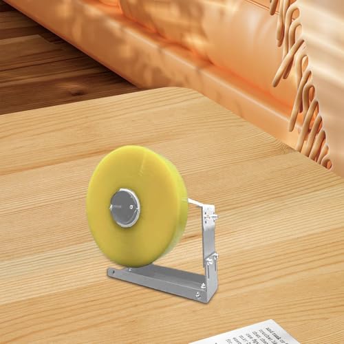 LOUYENOUS Desktop Package Roll Tape Dispenser Easily Cutting Baler Sturdy Practical Manual Packaging Box Sealing Roll Tape Cutter Tool, Black(White)