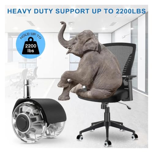 Office Chair Caster Wheels Heavy-Duty Support 2200lbs