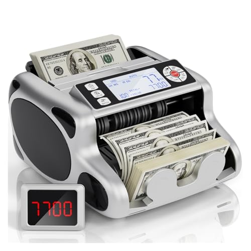 Portable Counterfeit Banknote Detector LCD Display Fast Counting