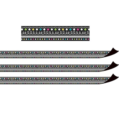 Teacher Created Resources Chalkboard Brights Magnetic Borders, 24 Feet Per Pack, 3 Packs