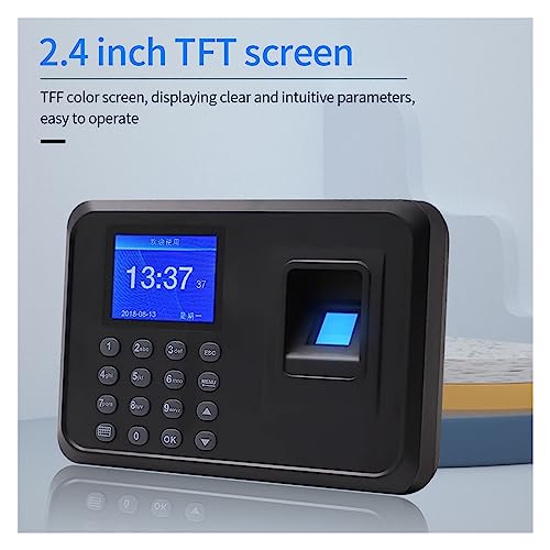 MHJKHG Clocking in Machine, Time Clock,Attendence Machine Biometric Attendance System USB Fingerprint Reader Time Clock