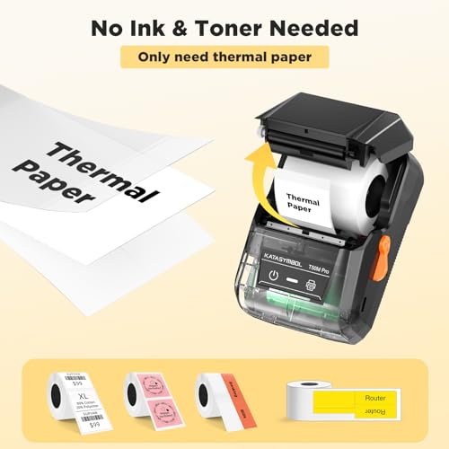 SUPVAN T50M Pro Bluetooth Label Maker Machine with Tape, Black