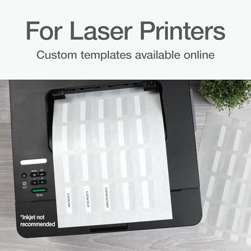 Redi-Tag Laser Printable Tabs, Permanent Index Tabs, Customizable Adhesive Labels, White, 2" x 0.875", 300 Per Pack (B39170)