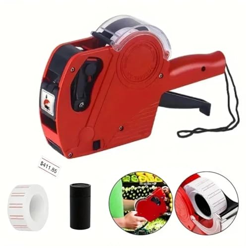 tag Machine with Labels Kit Label Maker Numerical Pricing Machine Kit for Office Retail Shop Grocery Store Organization Marking