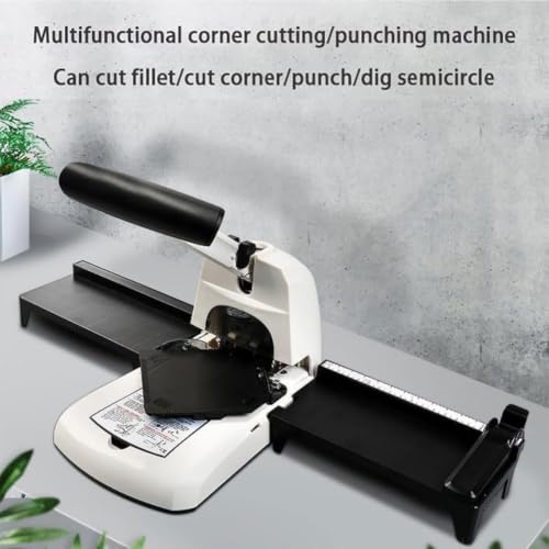 Corner Rounder Punch Corner Cutter Corner 100 Sheet Paper Punch Round Corner Hole Punch, with 3.5mm, 6mm & 10mm Blades, Creates Round Corners, Semi-Circles & Holes