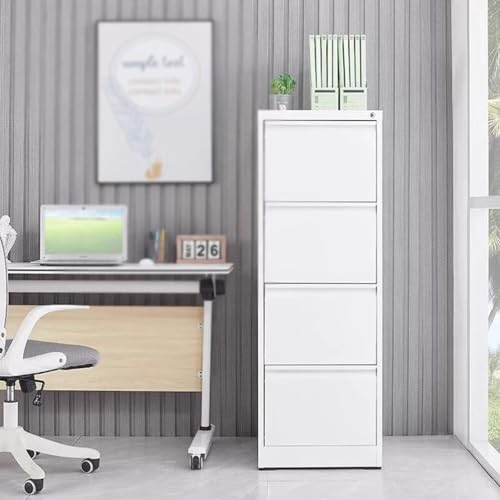 WYMCHMSX File Cabinet ，Storage Cabinet ，Narrow ，Metal ，4 Drawer，with Lock， Office Home