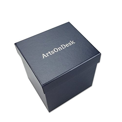 ArtsOnDesk Modern Art Pen and Pencil Holder St203 Stainless Steel Silver color Patented High-end Deck Accessory Desktop Pen Case Cup Tray Stand Office Organizer Christmas Valentines Gift.