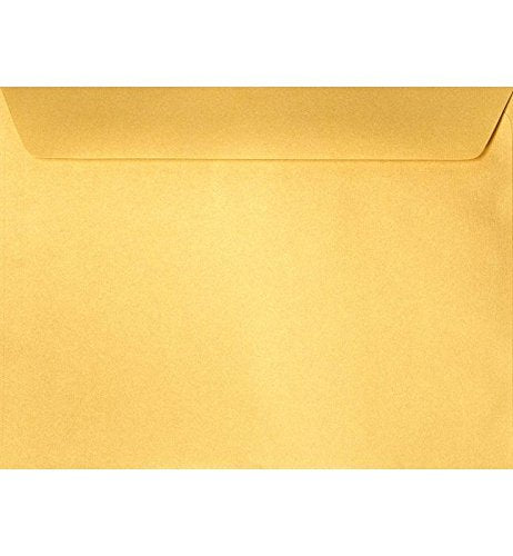 LUXPaper 6 x 9 Booklet Envelopes | Gold Metallic | 80lb. Text | 50 Qty