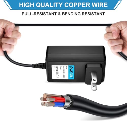 PwrON 6.6FT Cable AC to DC Adapter for Grandstream GS-HT704 HT704 4 Port Analog Telephone Power ; Grandstream GS-GXV3140 GXV3140 VoIP Multimedia Phone Power Supply Cord