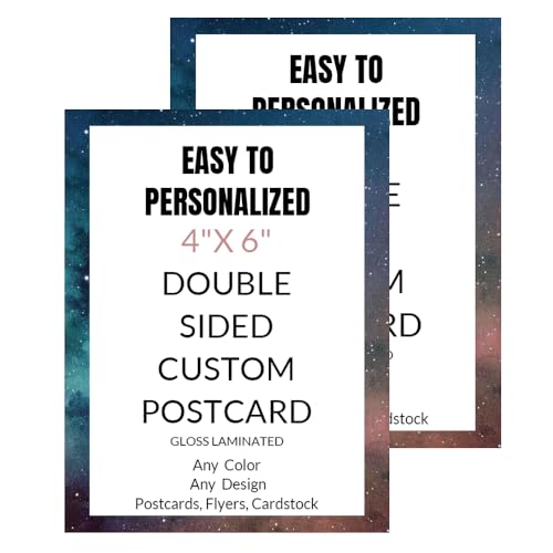 MornLu Custom Postcards 200 Pieces Personalized with Photo Logo Text Double Sided Gloss Card Stock for Invitations Announcements Thank You Cards