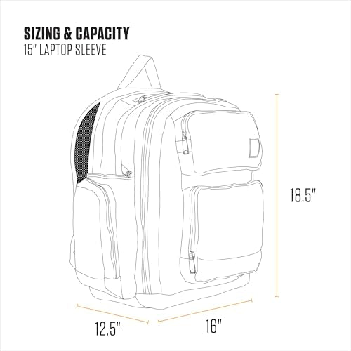 Carhartt Utility 35L Triple-Compartment Backpack Carhartt Brown