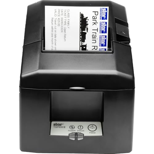 Star Micronics 39449580 Model TSP654IID-24 US Thermal Printer, Cutter, Serial, Putty, with External Power Supply