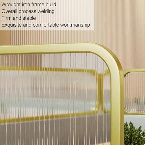 Glass Partition for Restaurant Area 30/50 Cm Height Matte Striped Glass Restaurant Countertop Tabletop Partitions Decoration(50x110cm)