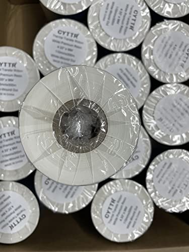 CYTTR Thermal Transfer Ribbon - White Premium Resin Printer Ribbon - 1 Roll (4.33" x 984') 110mm*300m 1"Core Ink Out for Zebra Sato Datamax Tsc Tec Printer