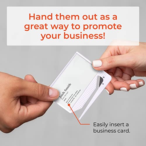 Promotional Business Card Letter Openers, White, 100 Pack