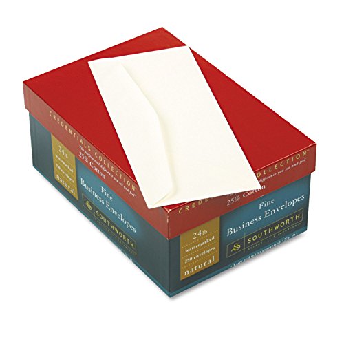 Southworth174; 25% Cotton #10 Business Envelope, Natural, 24 lbs, Wove, 250/Box, FSC Natural